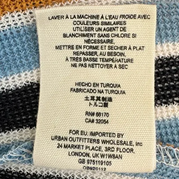 Free People Bridget Striped Top Knit Button-Down Plunge Neck Tunic | Large - Picture 10 of 10